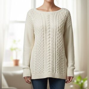 Club Monaco Merino Wool & Alpaca Blend Cable Knit Sweater - XS